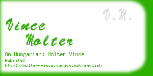 vince molter business card